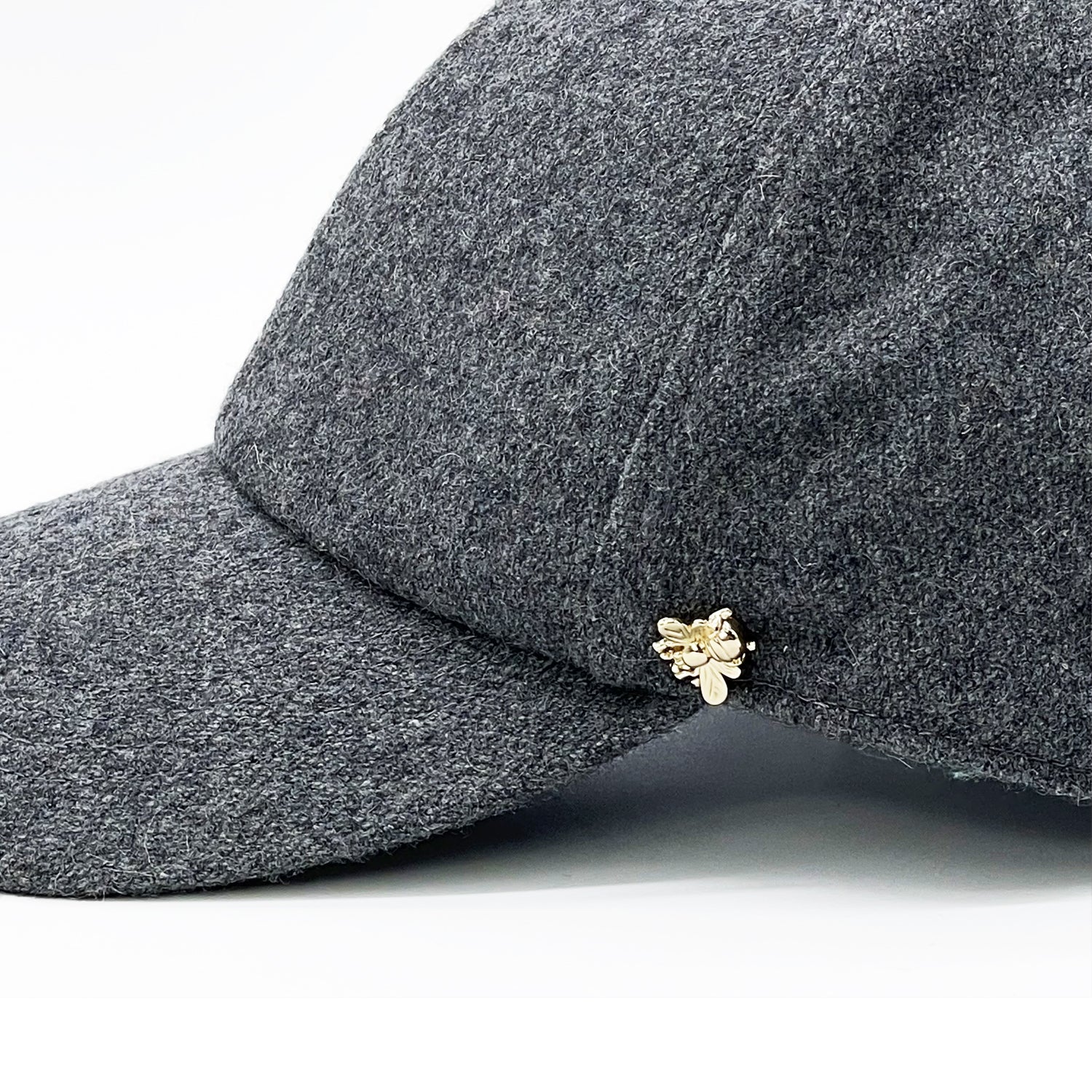 Nina Wool Baseball Cap - Grey - Image 3